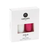 Nailmatic Jackie набор: лак для ногтей на водной основе и база-топ 2 в 1, нежно-розовый с сиянием, 16 мл — фото 1