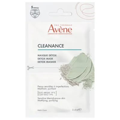 Avène Cleanance Грязевая маска для лица, очищающая маска для пор, дорожный формат, 11,1 мл