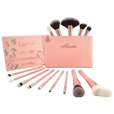 Luvia Essential Brushes Rose Golden Vintage набор кистей для макияжа с чехлом, 14 шт