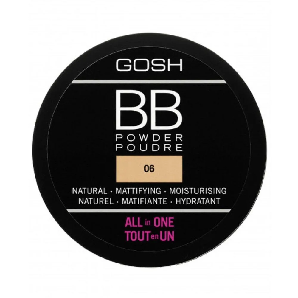 GOSH COPENHAGEN BB Пудра компактная прессованная для лица, оттенок 06 Warm Beige