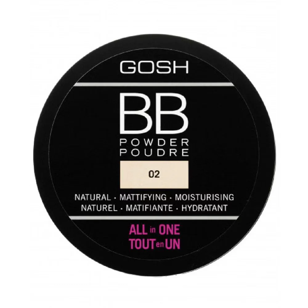 GOSH COPENHAGEN BB Пудра компактная прессованная для лица, оттенок 02 Sand - Travel Size