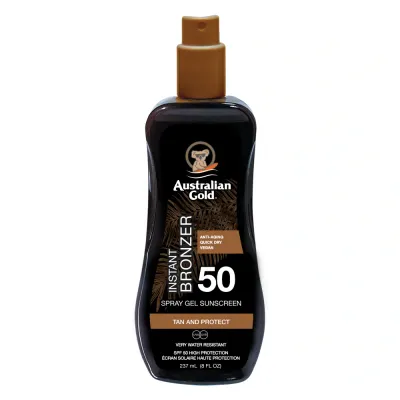 Солнцезащитный спрей Australian Gold SPF 50 Spray Gel with Bronzer, 237 мл