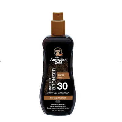 Australian Gold Гель-спрей для загара с бронзатором, SPF 30, 237 мл