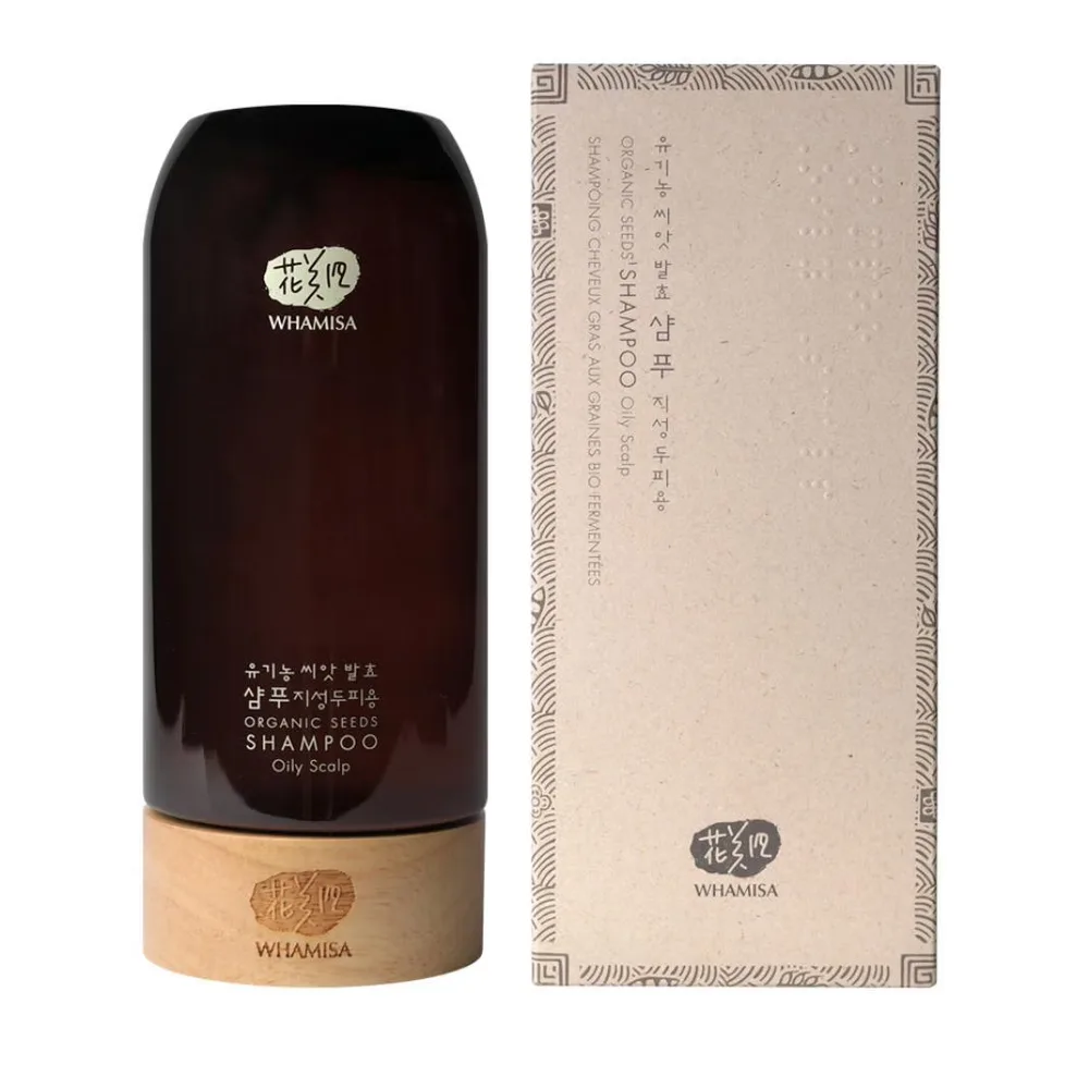 WHAMISA Organic Seeds Shampoo Oily Scalp освежающий шампунь для жирной кожи головы 510 мл