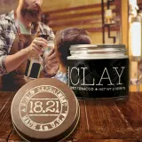 18.21 Man Made Clay глина для укладки волос и бороды средней фиксации 60 мл — фото 2