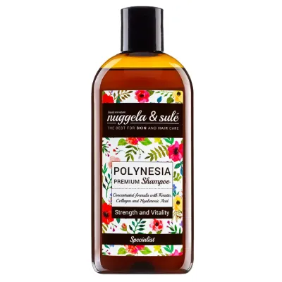 Nuggela and Sule Polynesia Keratin Premium шампунь для волос с кератином, коллагеном и гиалуроновой кислотой, уход после кератинового выпрямления, 250 мл Nuggela & Sule Polynesia Keratin Premium Shampoo