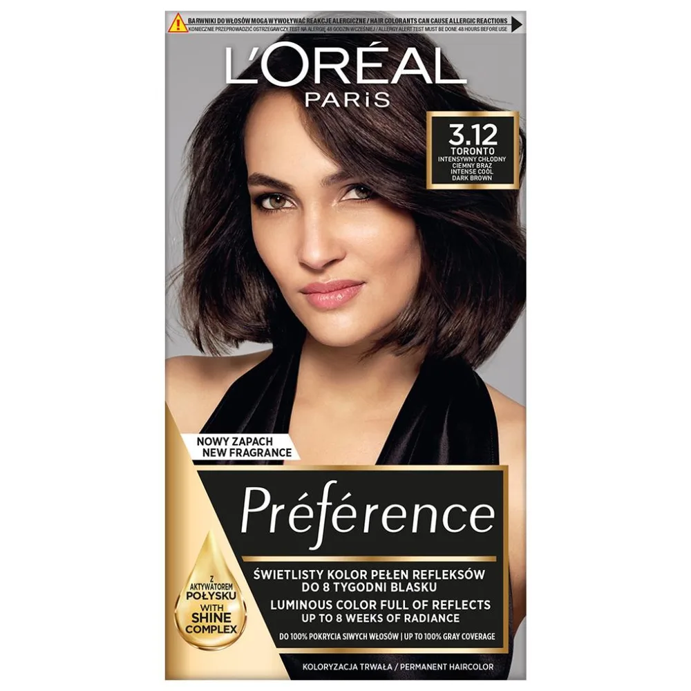 L'Oreal Paris Recital Preference краска для волос 11.11 Venice 175 мл, оттенок 3.12 - TORONTO