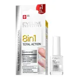 Eveline Cosmetics Nail Therapy Professional концентрированный кондиционер для ногтей с серебристыми частицами 8 в 1, 12 мл — фото 1