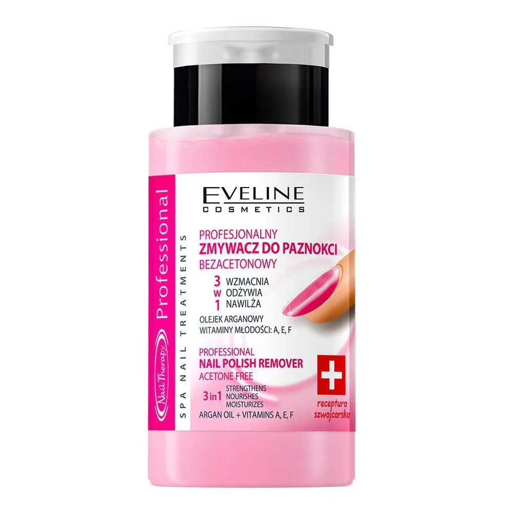 Eveline Cosmetics жидкость для снятия лака с аргановым маслом и витаминами, 190 мл