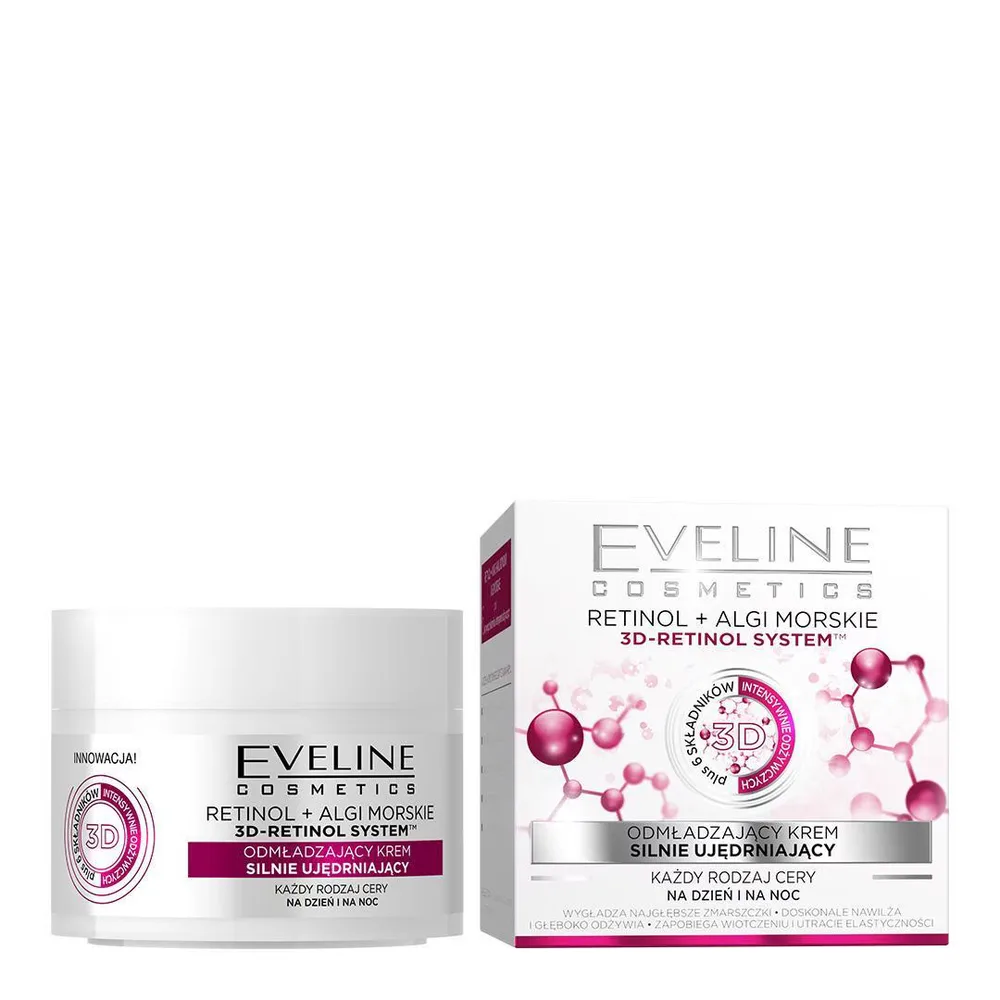 Eveline Cosmetics антивозрастной крем для лица с ретинолом и морскими водорослями, против морщин, 50 мл