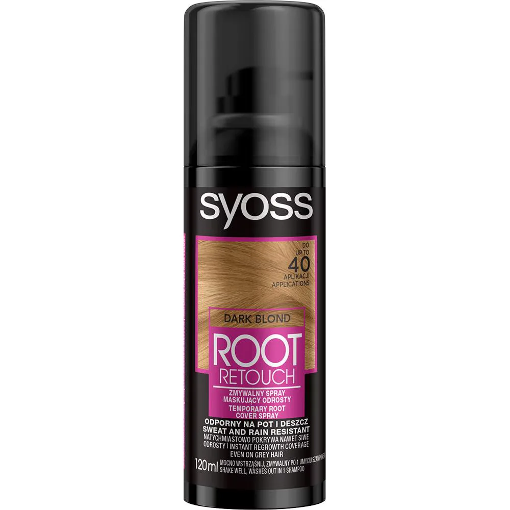 Syoss Root Retoucher спрей для маскировки отросших корней, 120 мл, оттенок DARK BLONDE