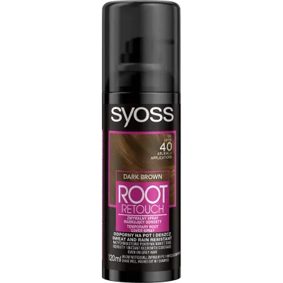 Syoss Root Retoucher спрей для маскировки отросших корней, 120 мл, оттенок DARK BROWN