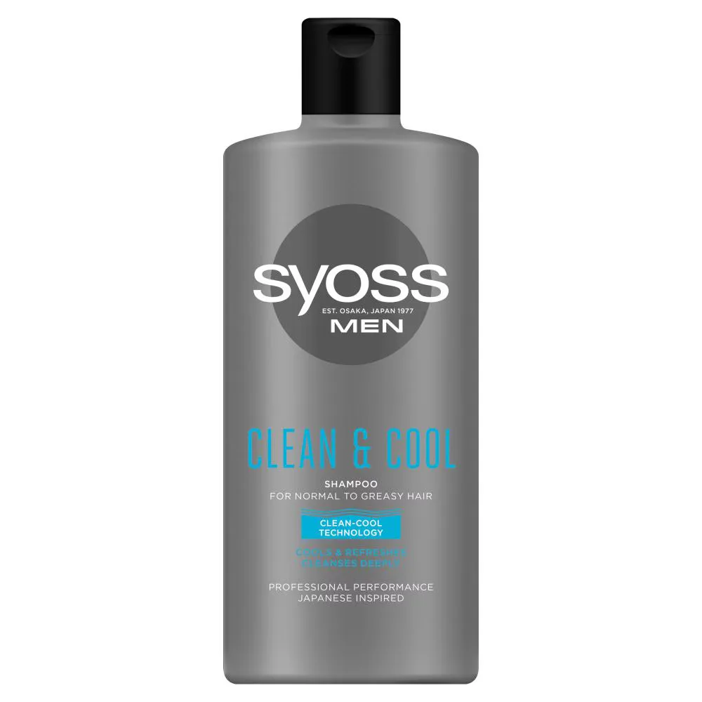 Syoss Men Clean and Cool шампунь для нормальных и жирных волос 440 мл