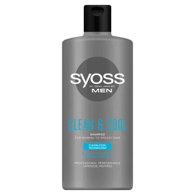 Syoss Men Clean and Cool шампунь для нормальных и жирных волос 440 мл