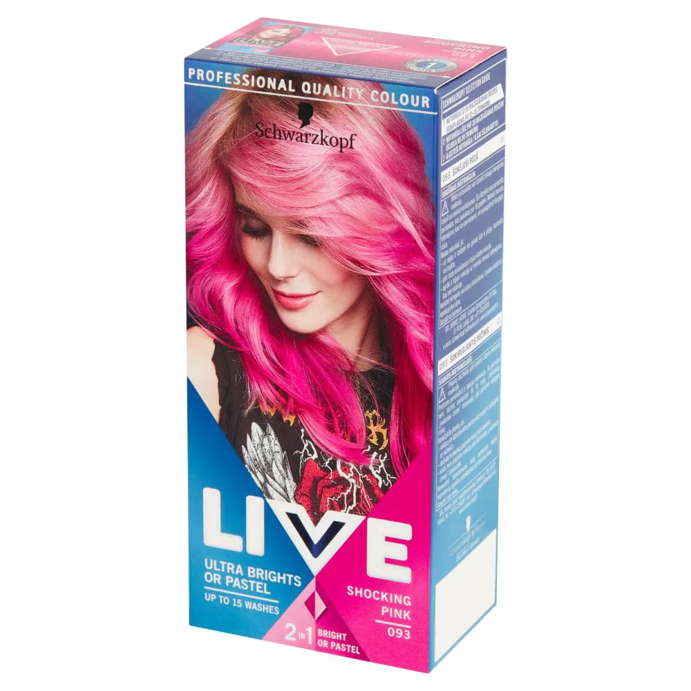 Schwarzkopf and Henkel Ultra Brights краска для волос Shocking Pink 093 ярко-розовая 80 мл, яркая полуперманентная краска с кондиционером для блонда Schwarzkopf & Henkel