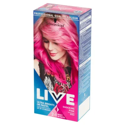Schwarzkopf and Henkel Ultra Brights краска для волос Shocking Pink 093 ярко-розовая 80 мл, яркая полуперманентная краска с кондиционером для блонда Schwarzkopf & Henkel