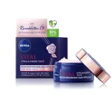 NIVEA Vital Сияющая кожа крем для лица ночной против морщин с маслом розы и креатином 50 мл, для зрелой кожи — фото 6