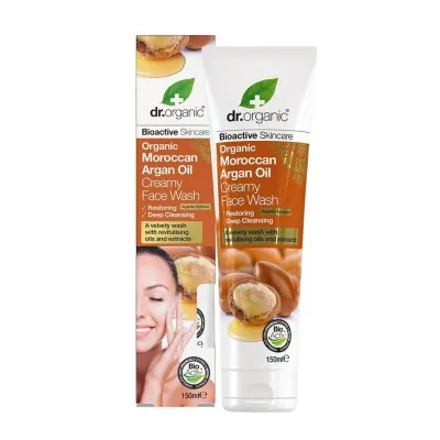 Dr. Organic крем для умывания лица с аргановым маслом, 150 мл