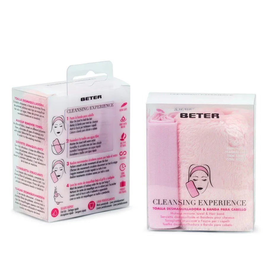 Beter Cleansing Experience набор для снятия макияжа: салфетка и повязка для волос, 1 шт