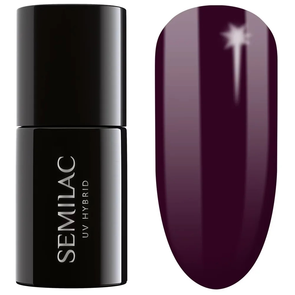 Semilac 099 Dark Purple Wine гибридный гель-лак для ногтей, 7 мл