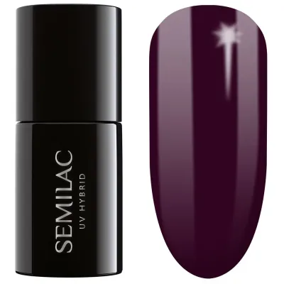 Semilac 099 Dark Purple Wine гибридный гель-лак для ногтей, 7 мл