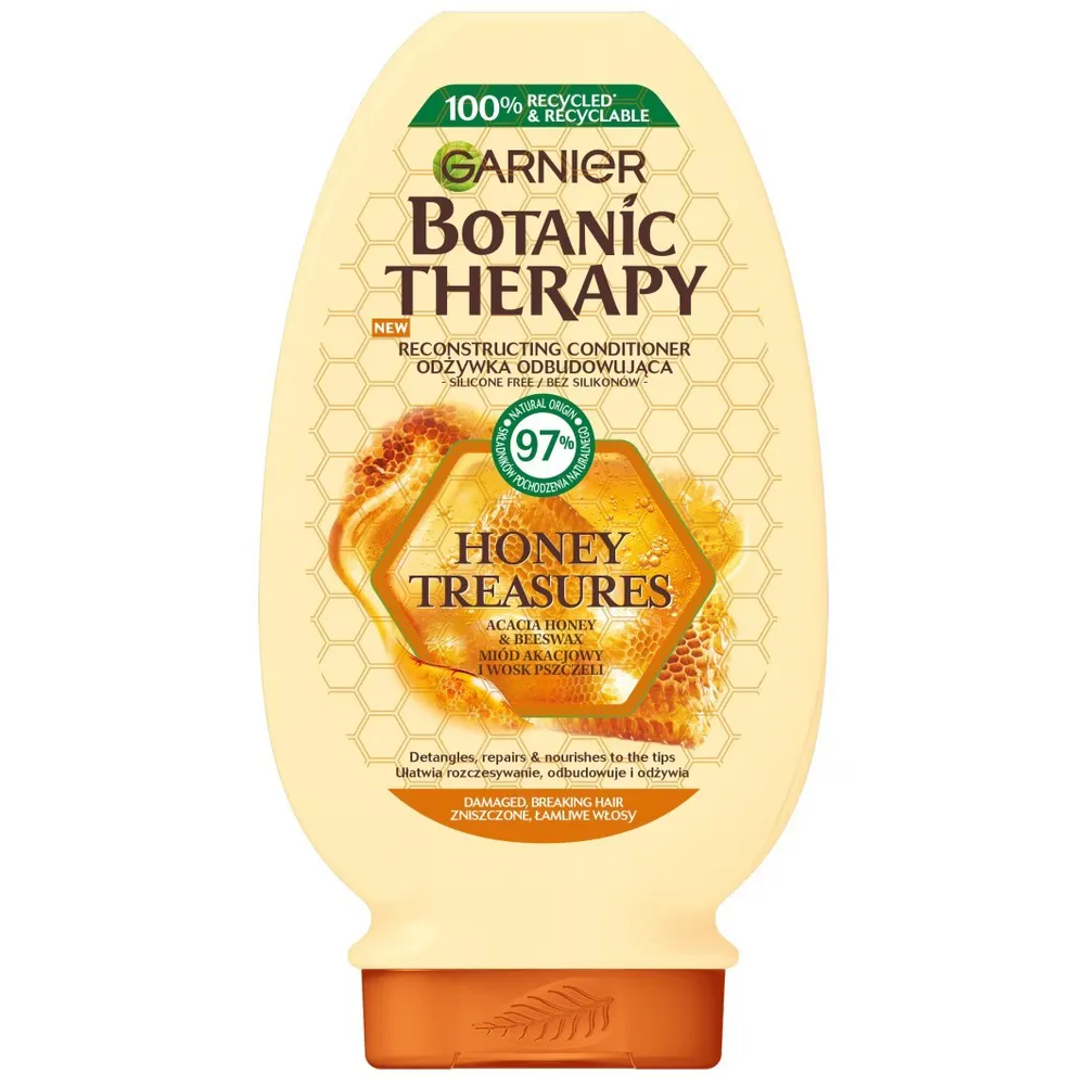 Garnier Botanic Therapy Miod and Propolis бальзам-ополаскиватель для очень повреждённых волос с секущимися кончиками 200 мл