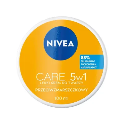 NIVEA Care 3в1 лёгкий крем для лица против морщин с витамином E и УФ-фильтрами, увлажняющий, для всех типов кожи, 100 мл