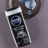 NIVEA MEN Active Clean гель для душа для мужчин с углём, 500 мл — фото 3