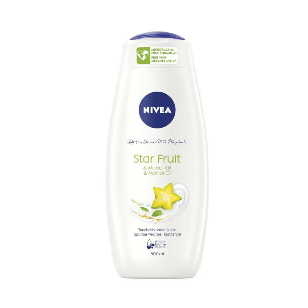 NIVEA Care and Star Fruit кремовый гель для душа с ароматом карамболы, 500 мл