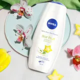 NIVEA Care and Star Fruit кремовый гель для душа с ароматом карамболы, 500 мл — фото 3