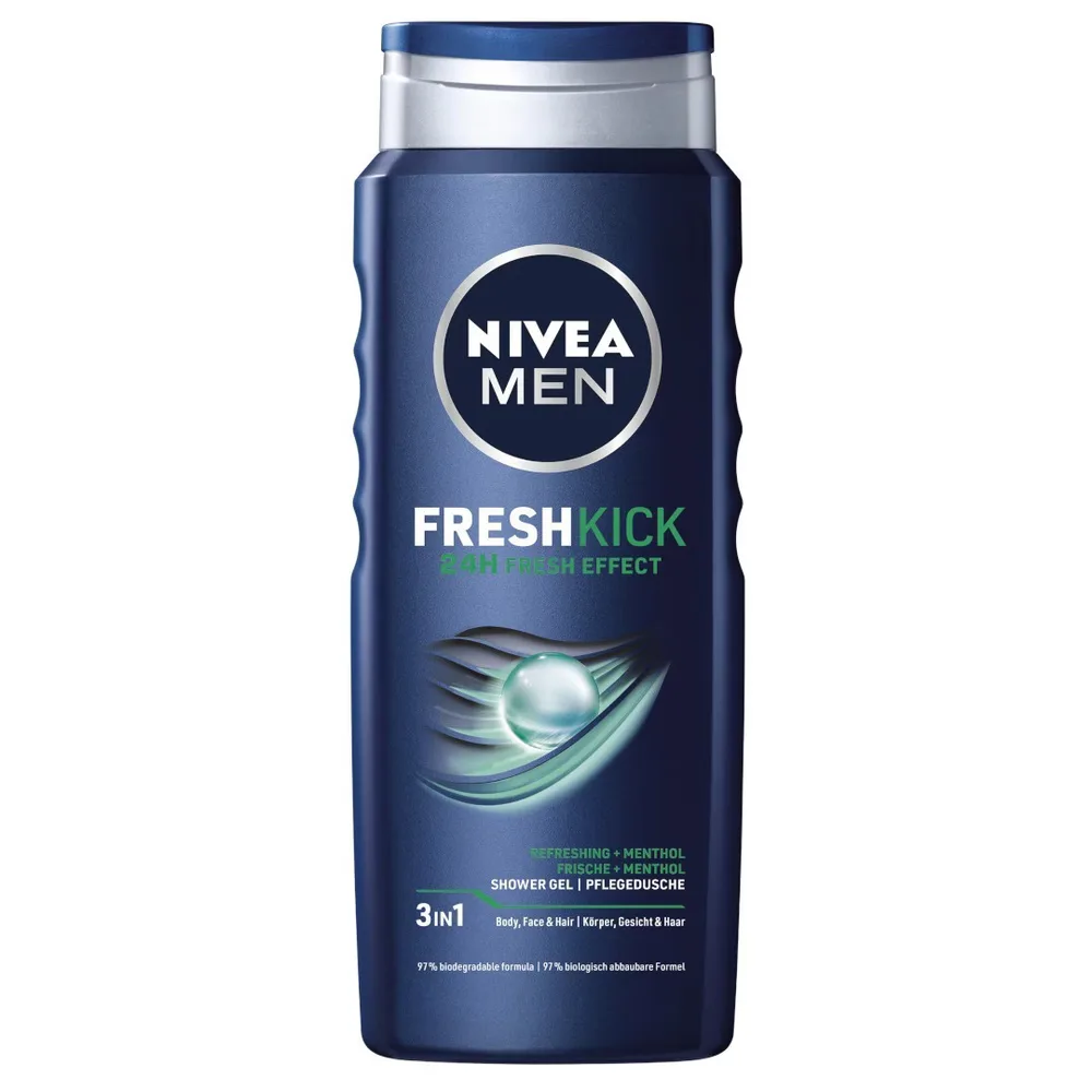 NIVEA MEN Fresh Kick гель для душа мужской, 500 мл