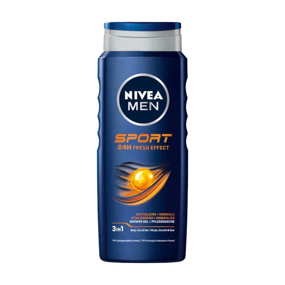 NIVEA Men Sport гель для душа мужской с ароматом лайма, 500 мл