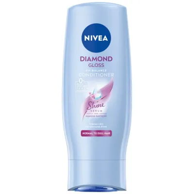 NIVEA Diamond Gloss ухаживающий бальзам-ополаскиватель для волос с алмазной пудрой, 200 мл