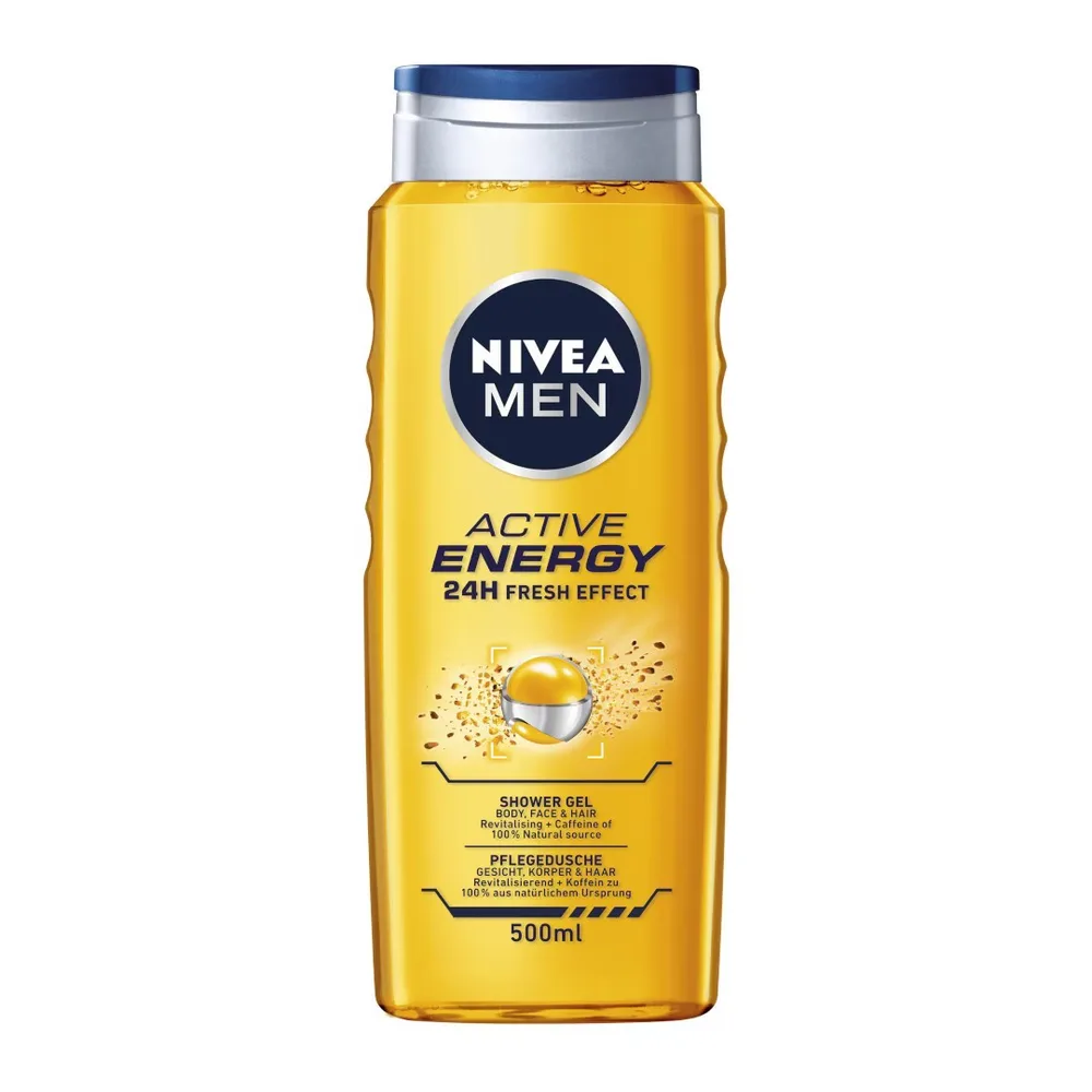 NIVEA MEN Active Energy гель для душа для мужчин с кофеином, 500 мл