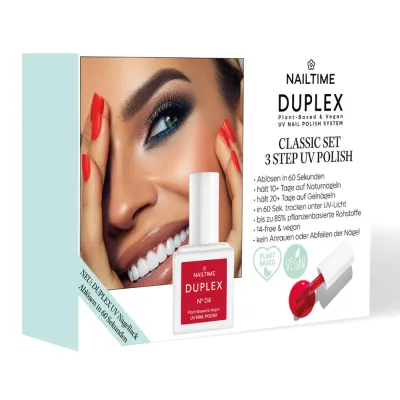 Nailtime DUPLEX Classic Collection набор для УФ-маникюра: база, цветной лак и топ по 8 мл