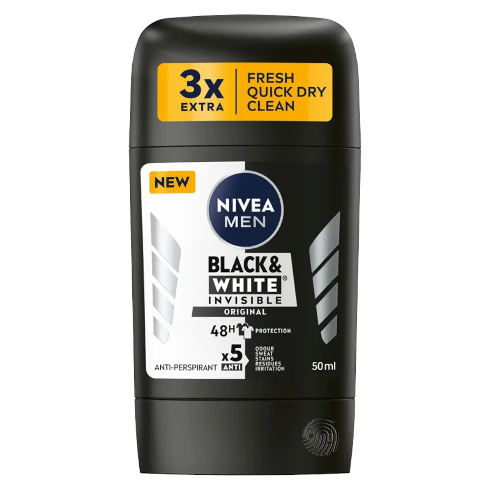 NIVEA MEN Black and White Original антиперспирант-стик мужской, 50 мл