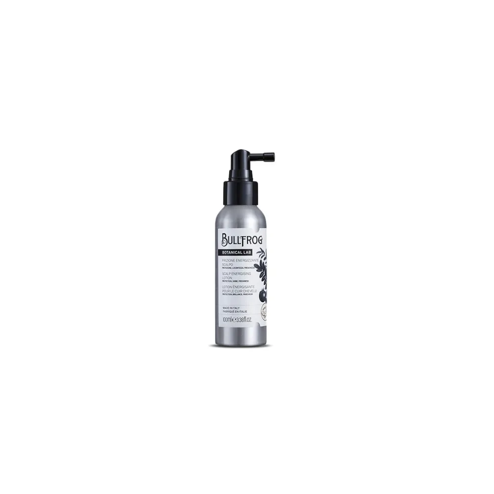 Bullfrog Energizing Scalp Clutch спрей-сыворотка для кожи головы и волос, мини-формат, 100 мл
