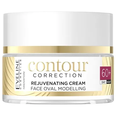 Eveline Cosmetics Contour Correction Крем для лица моделирующий, для возраста 60+, с коллагеном, пептидами и церамидами, дневной и ночной, 50 мл