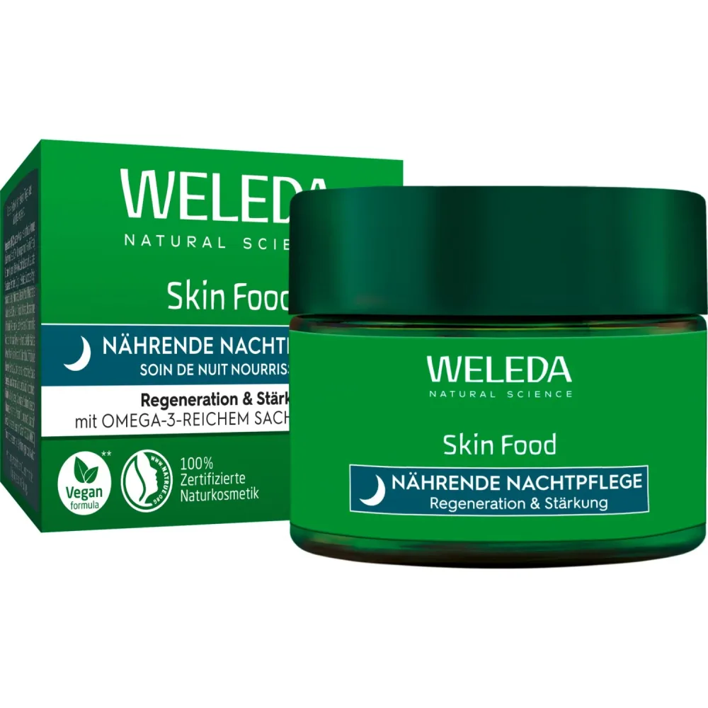 Weleda Skin Food Крем для лица ночной питательный, с маслом сача инчи и растительными экстрактами, 40 мл