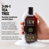 American Crew 3-in-1 Tea Tree шампунь кондиционер и гель для душа 100 мл — фото 4