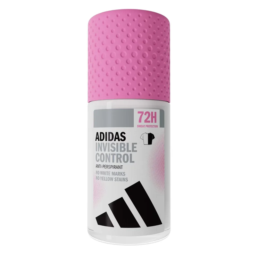 Adidas Control Invisible дезодорант-антиперспирант роликовый, защита от пота до 72 часов, веганская формула, 50 мл