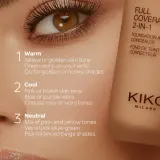 KIKO Milano Full Coverage 2 In 1 тональный крем и консилер 2 в 1, 25 мл, оттенок NR0 - NEUTRAL GOLD — фото 5