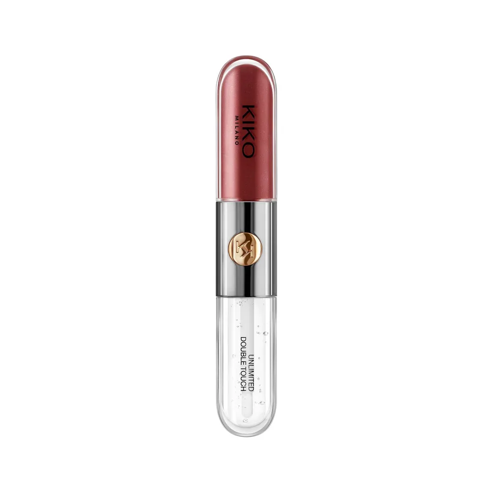 KIKO Milano Unlimited Double Touch жидкая помада и блеск для губ 2 в 1, 6 мл, оттенок 105 - SCARLET RED