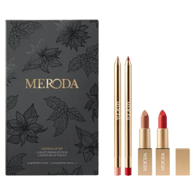 Meroda Luscious Lip Set Limited Edition набор для макияжа губ: 2 помады и 2 карандаша, 1 шт