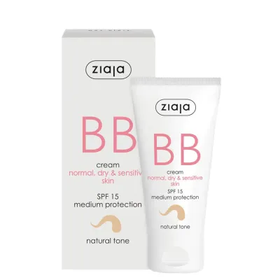 Ziaja BB-крем SPF15 для нормальной, сухой и чувствительной кожи, натуральный тон, 50 мл