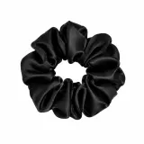 Poshyou Pure Black резинка для волос шелковая большая черная, 1 шт — фото 1