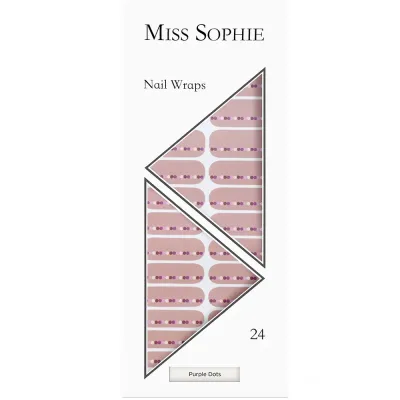 Miss Sophie's Purple Dots наклейки для ногтей, 1 шт