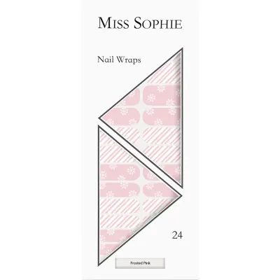 Miss Sophie's Frosted Pink наклейки для ногтей полупрозрачные розовые 1 шт