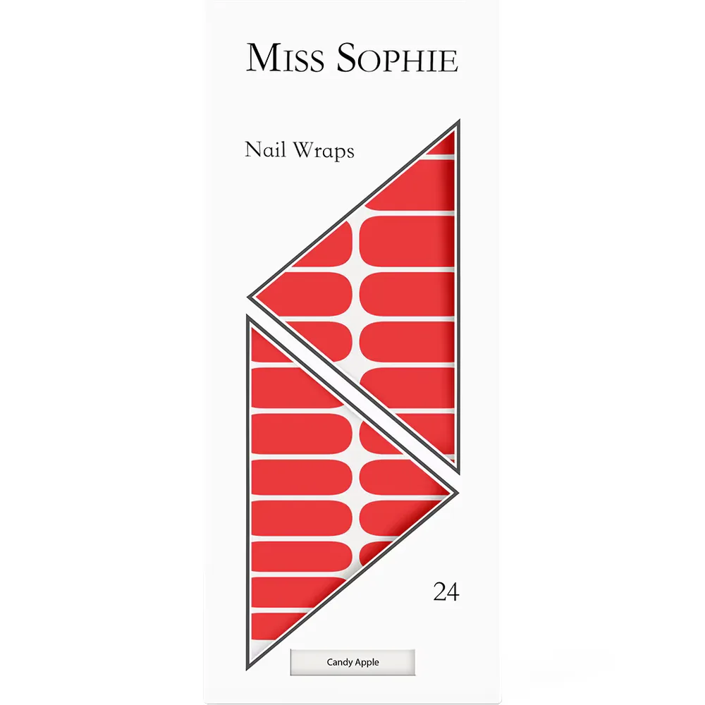 Miss Sophie's Candy Apple наклейки для ногтей, красный оттенок, 1 шт