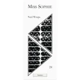 Miss Sophie's Snowstorm наклейки для ногтей, чёрные с серебряными снежинками, 1 шт — фото 1